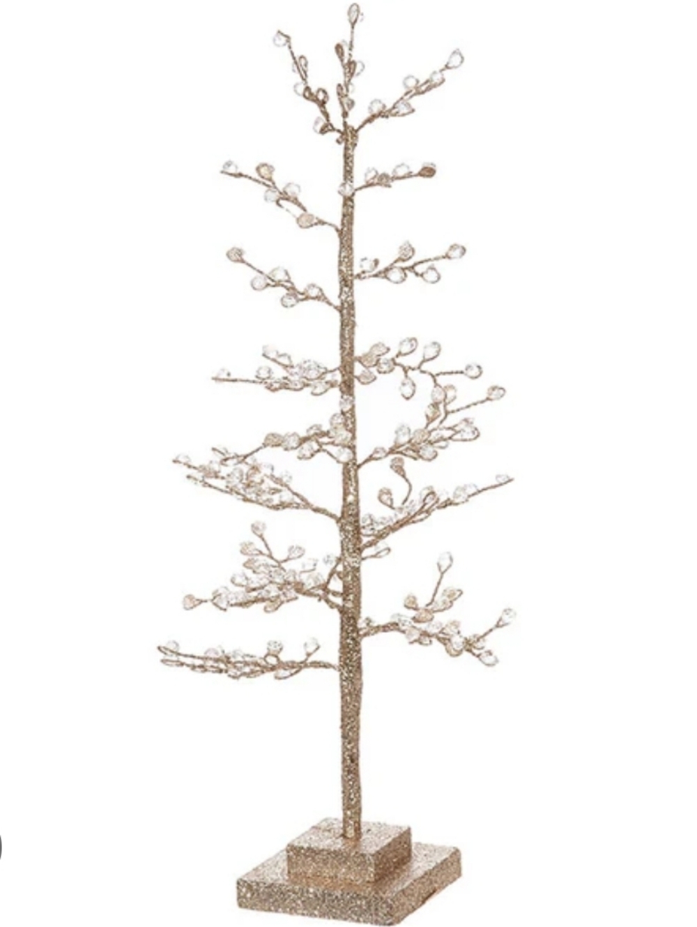 Sparkling Gold Glitter Branch Tree - Holiday Table Decor By Valerie